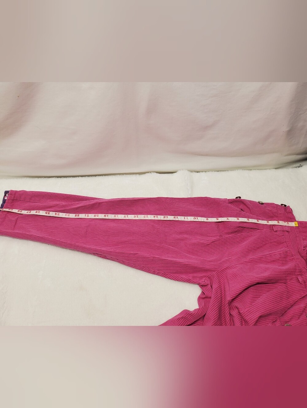 Rare Vtg Girls Pink Corduroy Overalls - Classic Bib Jumpsuit 90s Paper Tag - Picture 8 of 8